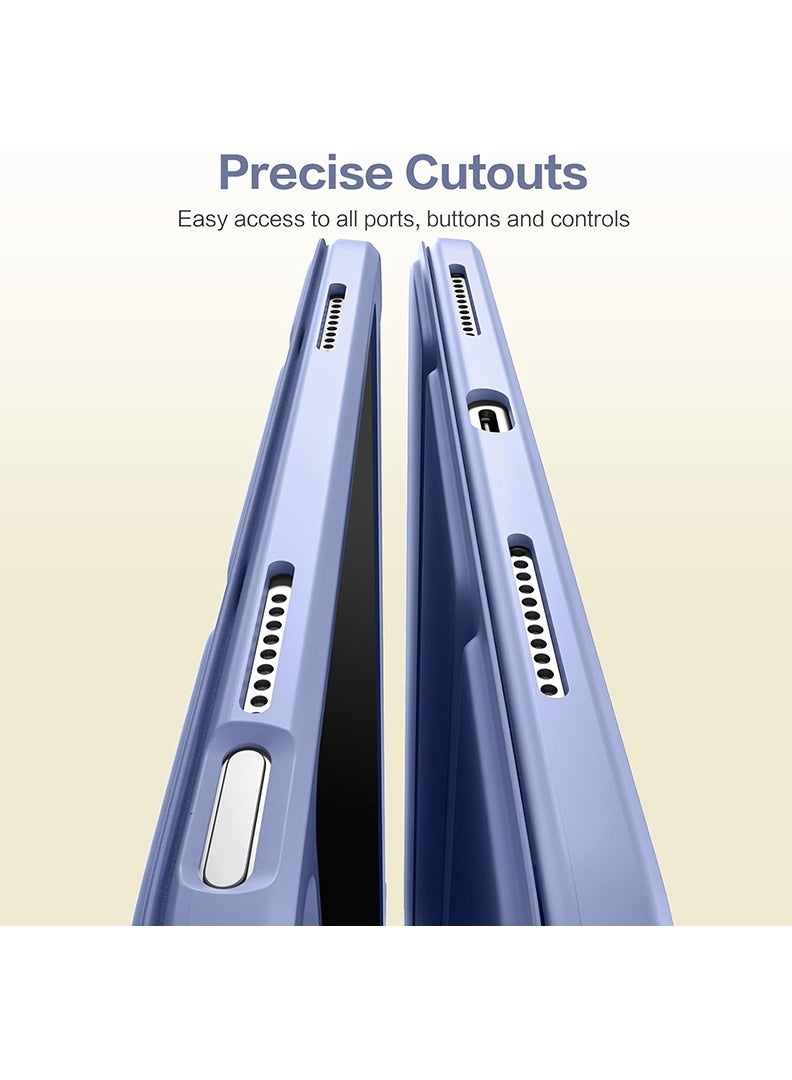 Theodor Case for iPad (A16) 11th 11 inch 2025 Gen iPad 11 Case/Case For iPad 10th Gen Case 2022 iPad 10 Case with Pencil Holder 8 Mutil Angles Folding Auto Wake/Sleep Transparent Shell Back with Pencil Holder Smart Cover for 11" iPad 11th 2025/10.9"iPad 10th Gen 2022- Purple - Image 4